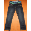 Spodnie jeansowe z paskiem CZARNE  Rozmiary od 122 do 152